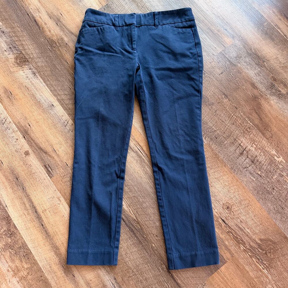 LOFT Outlet Navy Modern Skinny Ankle Pants 4P Stretch Petite Workwear